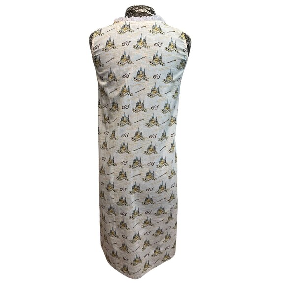 Handmade Harry Potter Hogwarts Nightgown White Yellow Sleeveless Pullover XS S - Picture 2 of 13